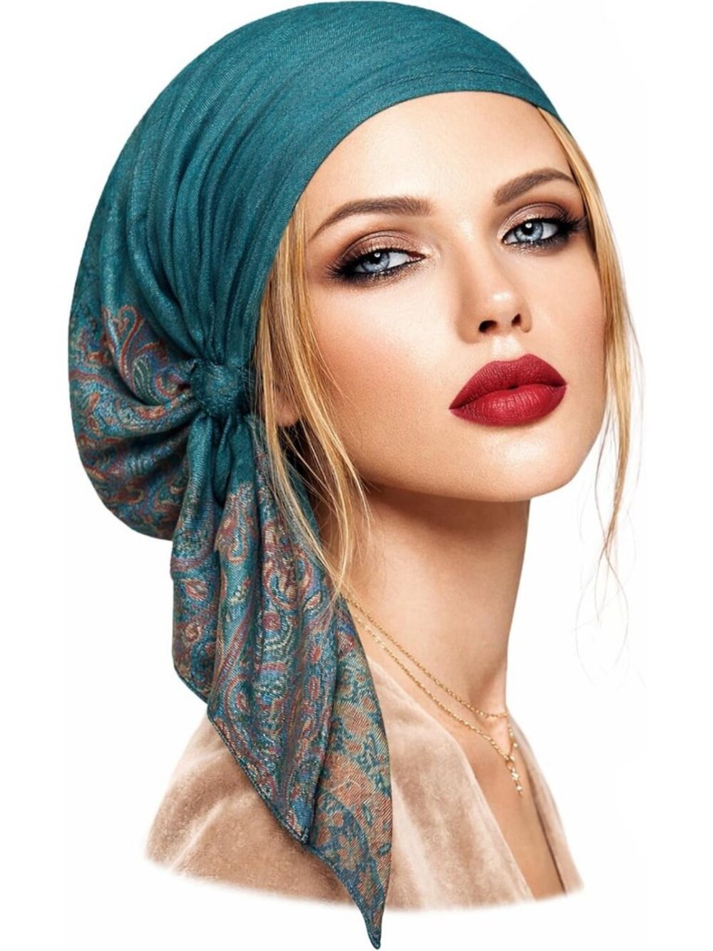 Soft Knit Cotton Pre-Tied Headscarf for Women | Non-Slip Fashion Accessory